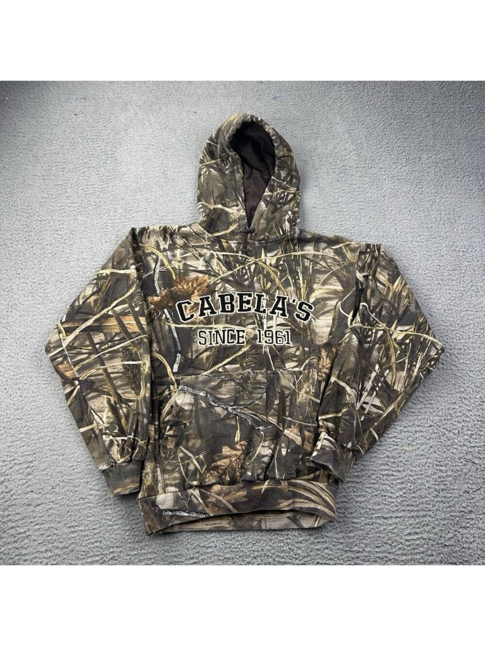 Cabelas Pullover Hoodie Sweatshirt Camo Advantage Size Medium Mens